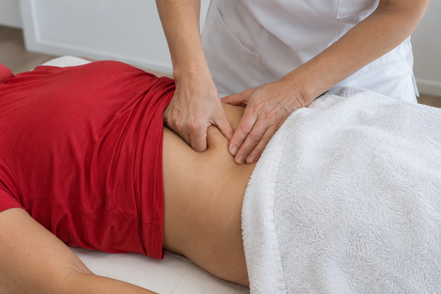 Imagem ilustrativa de massagem modeladora abdominal